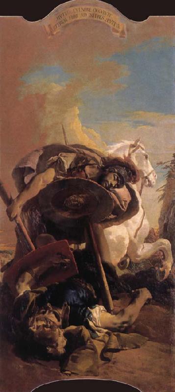 Giovanni Battista Tiepolo The death of t he consul Brutus in single combat with aruns Sweden oil painting art